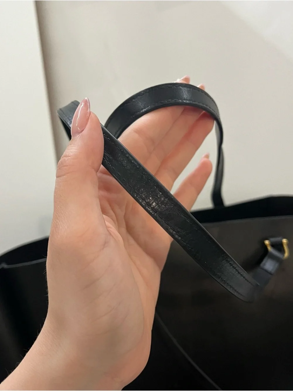 ARITZIA | AUXILIARY Leather Black Laptop Work Tote + Pouch